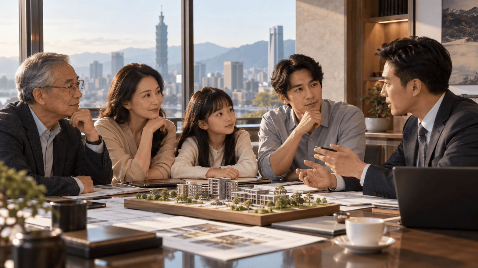 家族信託與跨世代財產治理，AI生成示意圖