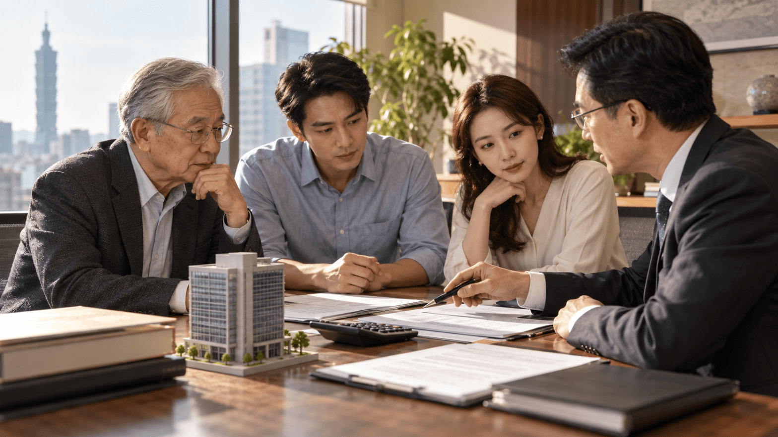 公司股權贈與與傳承規劃，AI生成示意圖